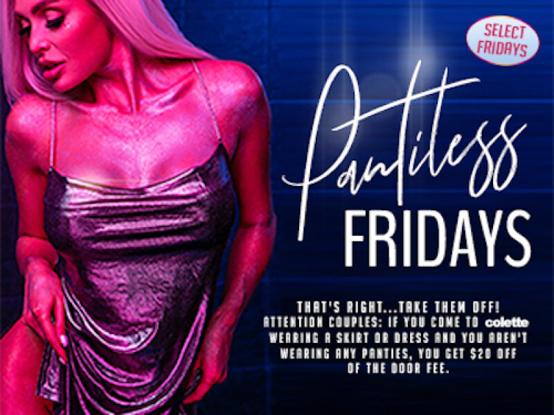 Colette Dallas Pantiless Fridays flyer