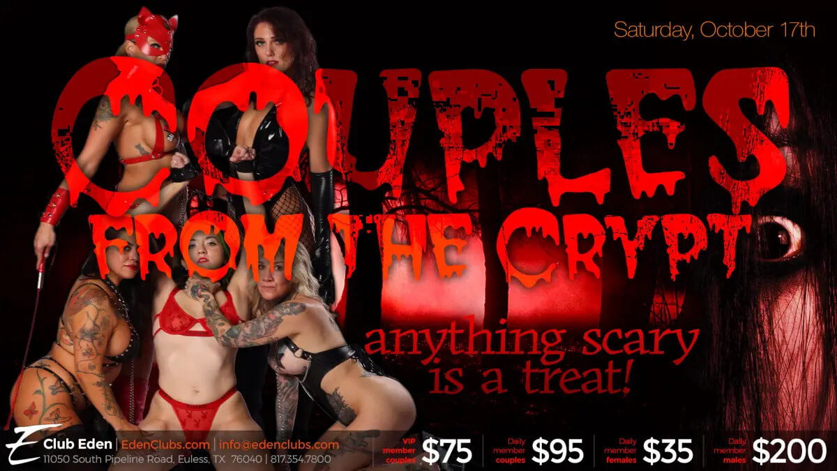 Club Eden DFW Couples From the Crypt flyer
