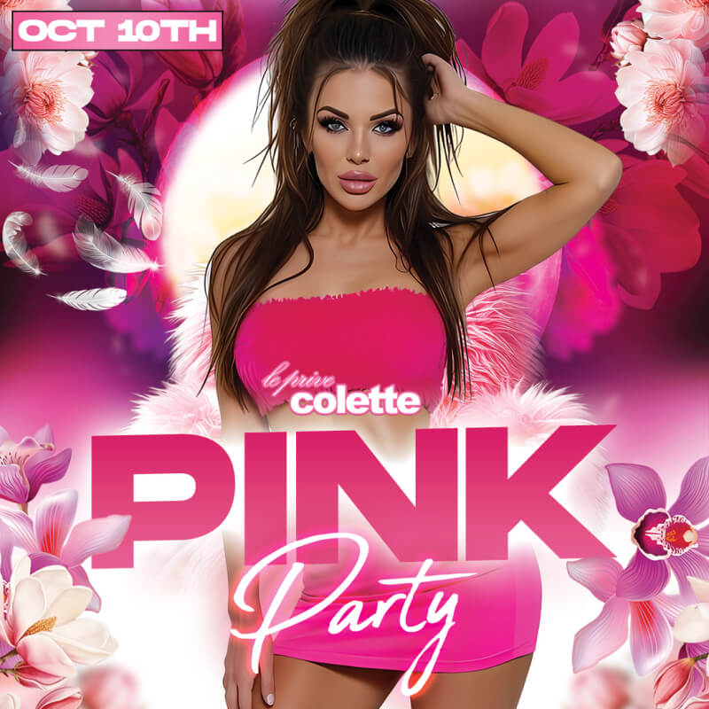 Colette Dallas Pink Party flyer