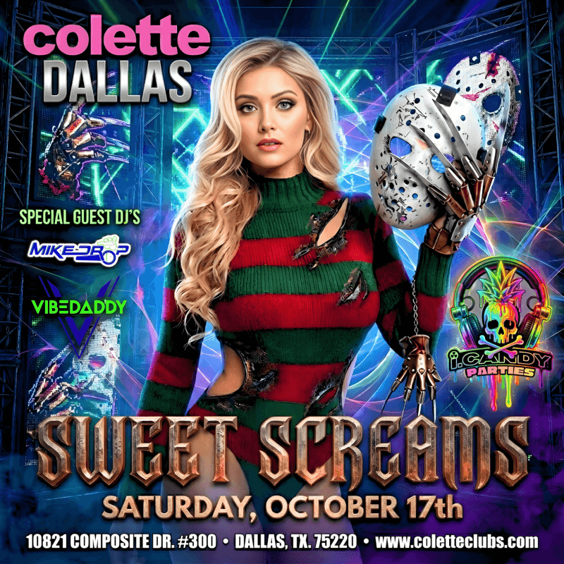 Colette Dallas i.candy presents Sweet Screams flyer